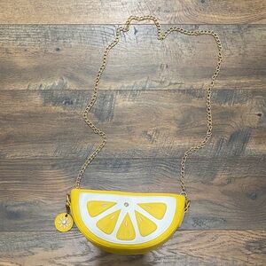 Yellow Lemon Slice Crossbody Bag